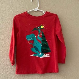 Cat & Jack T-Rex Christmas shirt size 3T